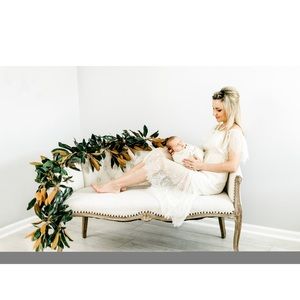 Cream lace midi dress